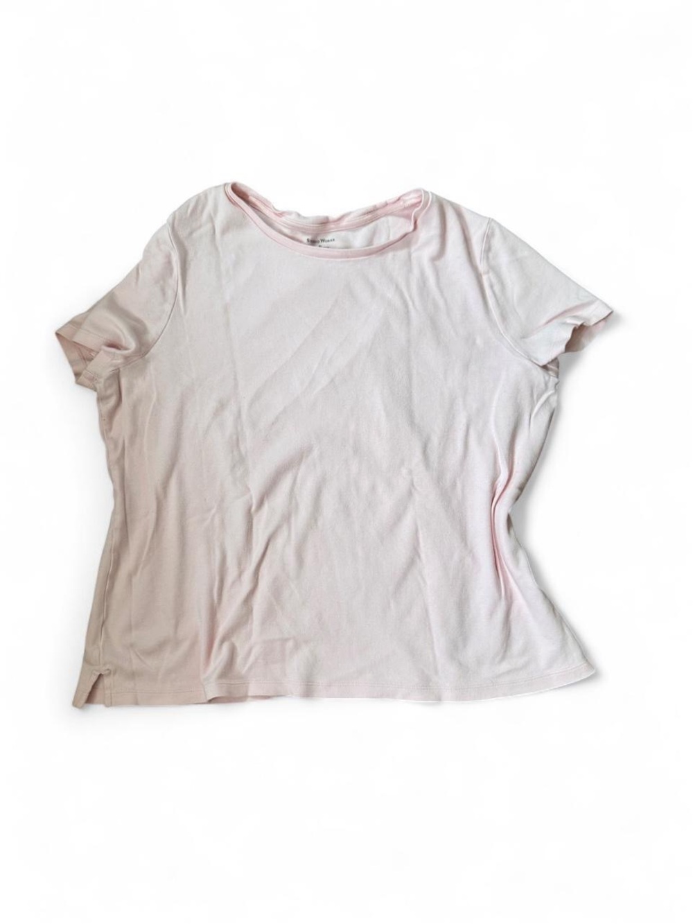 Studio Works Short Sleeve Crewneck Tee in Pale Pink